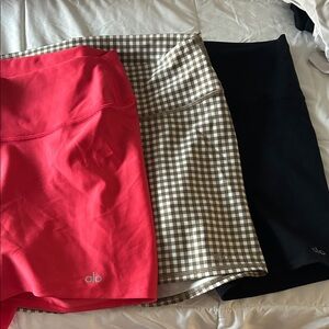 Alo set of three biker shorts size L